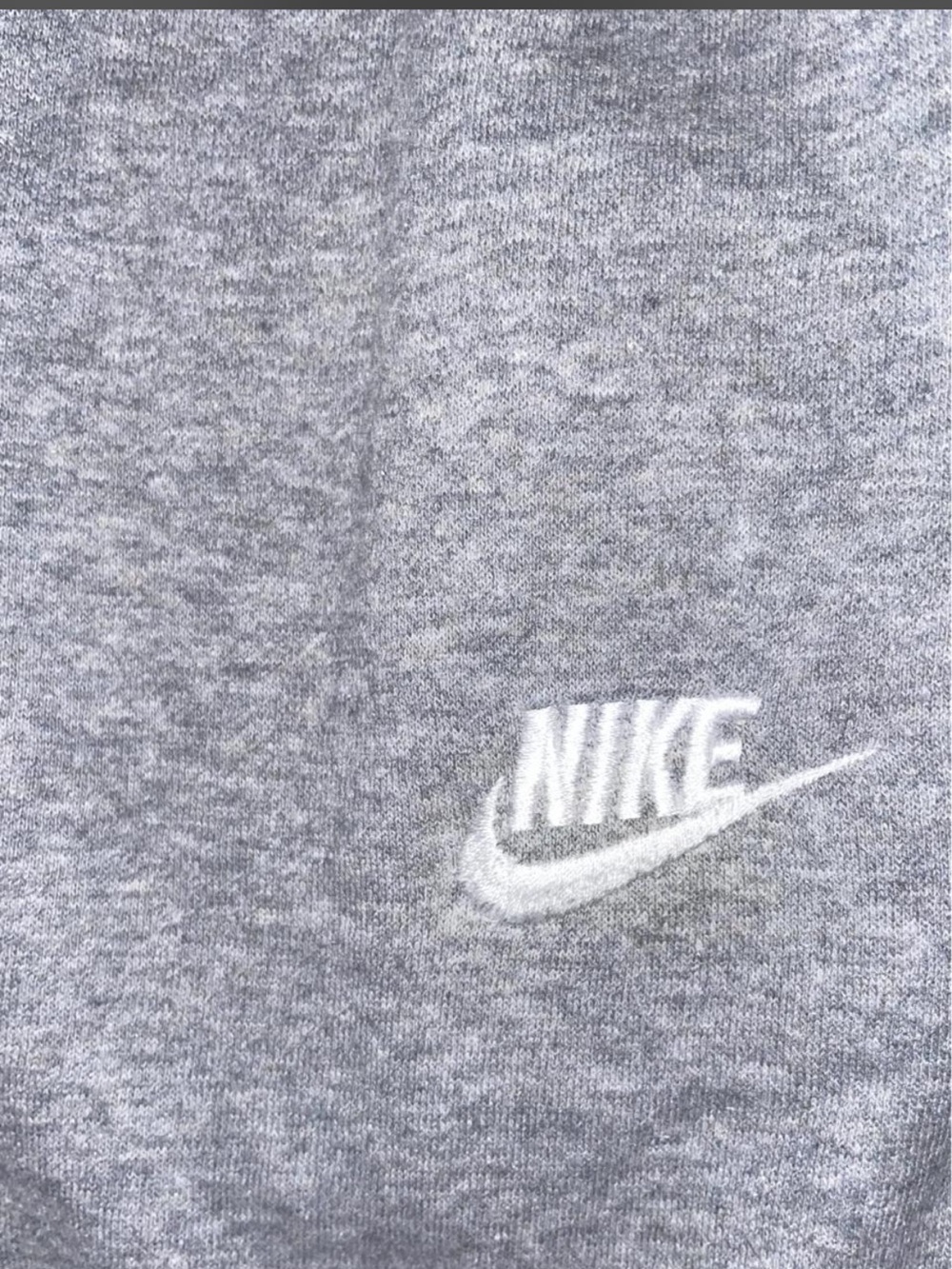 Grey Nike Straight Leg Sweatpants Embroidered White Logo - Picture 2 of 3